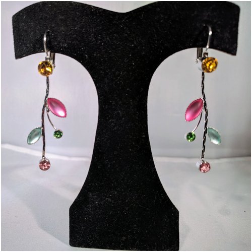 Flower Drop Earrings in Pastels